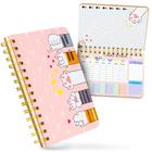 Agenda Planner Anotações Semana Mês Feminino Fofo Espiral