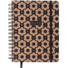 Agenda planner wire-o 2025 kraft semanal notas c/ divisorias a5 flores mini