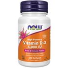 Agora suplementos, Vitamina D-3 5.000 UI, Alta Potência, Suporte Estrutural*, 240 Softgels, (NF_0373) - NOW