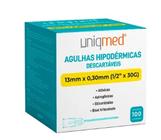 Agulha Descartável com 100 Unidades 13 X 3 ( 30G ) UNIQMED