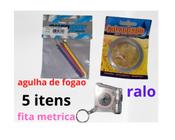 Agulhas para Desentupir Boca de Fogão Cozinha -ralinho de pia , tanque, trena chaveiro -kit 5 itens