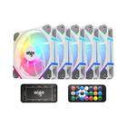 Aigo-am12 rgb fã kit, 120mm ventilador do caso do computador, 6pin refrigerador de água, argb, 12cm