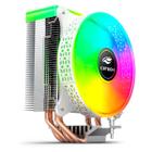 Air Cooler para Processador LED Rgb White Branco Gamer Profissional com Espelho Efeito Infinito C3tech Gaming Series para Processador Intel e Amd