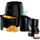 Air fryer 3l e chaleira eletrica 1,8l e cafeteira cadence