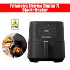 Air Fryer Painel Digital Simples Para Salgados Black+Decker AFD7QBR Preto 127v 1700w