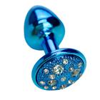 Alargador Anal Plug Médio em Metal Rosa com Strass - Hard