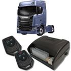 Alarme caminhões auto 12v e 24v fks fk902 2 controles linha pesada corta ignição bloqueador e trava