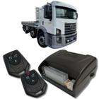 Alarme caminhões auto 12v e 24v fks fk902 2 controles linha pesada corta ignição bloqueador e trava