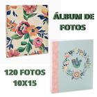 Álbum de fotos 10x15 floral  - total com 120 fotos 10x15