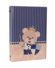 Álbum Fotográfico P/ 200 Fotos 10x15 Urso Escudo - Bebê Infantil Azul Marinho