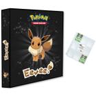 Álbum Pasta Fichário Pokemon com 10 Folhas YES 9 Bolsos Eevee Evoluções Capa Dura Reforçado Colecão