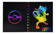 Álbum Pokémon Porta 240 Cartas Mewtwo Rainbow Brilhante