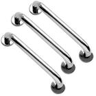 Alça de Apoio Kit 3 Unidades Barra 30cm Inox Idoso Acessibilidade Cadeirante Deficiente Banheiro Box Corrimao Suporte