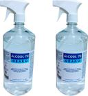 Álcool 70 Líquido Drako 2x1 litro com borrifador Spray para higienização de mãos e superfícies