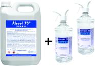 Álcool 70 Líquido Drako 5 lt + 2x1 lt Álcool 70 líquido Drako c/ borrifador Spray