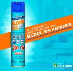 Álcool 70º Aerossol Spray 400ml - 3 Unid