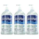 Alcool Gel Asseptgel 1kg Antisseptico Aloe Vera Cristal Ação Hidratante Não Resseca a Pele