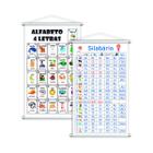 Alfabeto 4 Letras + Silabário Simples Kit 2 Banners Grande - Plimshop