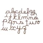 Alfabeto com 110 peças com Letras cursiva Maiúsculas e Minúscula Em Mdf Cru - Fonte Mamãe Que Nos Faz