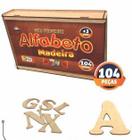 Alfabeto em MDF 104 pc na caixa contem 4pçs de cada letra 104pçs 4,5cm