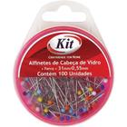 Alfinete de Costura Cabeça de Vidro 31MM X 0,55MM - Pacote com 100 Unidades - KIT