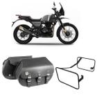 Alforge Bolsa Mala Lateral 64 Litros + Afastador Suporte Royal Enfield Himalayan 400 Par