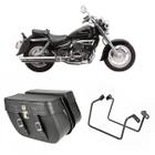 Alforge Bolsa Mala Losango 64 Litros Com Chave Par + Afastador Suporte Moto Kasinski Mirage 250