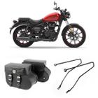 Alforge Mala Bolsa Lateral Botinha 36 Litros Par + Afastador Suporte Moto Royal Enfield Meteor 350 - Tondin Forza