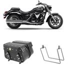 Alforge Mala Bolsa Lateral Cravo 36 Litros Par + Afastador Suporte Yamaha Midnight Star 950