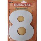 Algarismo 8 Numeral 125mm Branco 500-8 - Numeral Ind