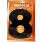 Algarismo 8 Numeral 125mm Preto 600-8 - Numeral Ind