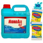 Algicida Choque Hidroall 5l + 10 Pastilhas Hcl Penta 200g