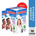 Algodão 100% - Macio e Alvejado - Uso Infantil - 10 Cx - Cotton