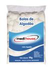 Algodão Formato Bolas 95 gramas MEDIHOUSE Kit 5 pacotes