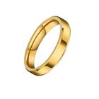 Aliança 4mm Chanfrada Casamento Ouro 18K Tungstenio Compromisso