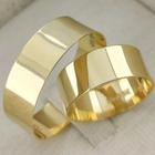 Aliança de Ouro 18K Casamento Larga Megan Ouro 18K 7mm 10g retas