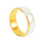 Aliança Masculina 6,8MM Bicolor em Ouro 18K - AU1193