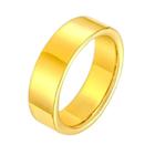 Aliança Reta 6mm Banhada Ouro 18k Noivos Casal Compromisso Luxo Tradicional