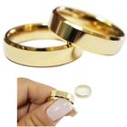 Alianças Casamento 4mm Banhadas Ouro - Par 17/18 e 30/31