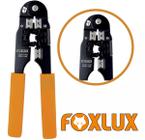 Alicate De Crimpar Cabo De Rede Rj45 Profissional Com Trava - FOXLUX