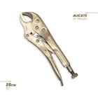 Alicate De Pressão 10 Polegadas 250mm Mordente Curvo profissional para trabalho fixação canos e conexoes hidraulicas serviços