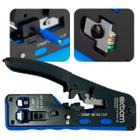 Alicate EZ Crimpar Compacto com Lâmina de Corte Integrada para Conectores de Rede para Conectores RJ45, RJ12 e RJ11 Praticidade e Segurança