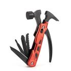Alicate Multifuncional 7 Em 1 Com Martelo Compacto Vermelho