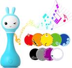 Alilo Bunny Baby Rattle Shaker e Dentes brinquedos para 0-6-12 Meses, Brinquedo Descarinhas Eletrônicas, 9 Tipos de Aprendizagem de Cor e Brinquedos Educacionais com Música &amp Luz, Presente para Crianças Meninas Recém-Nascidas