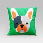 Almofada Avulsa Cheia Estampada Pet Dog em Veludo Suede 45cm x 45cm com Refil de Silicone - Decoração Raças Cachorros