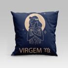 Almofada Avulsa Cheia Estampada Signos do Zodíaco em Veludo Suede 45cm x 45cm com Refil Silicone - Decoração Astrologia