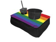 Almofada Bandeja Pipoca Balde e 1 Copo Suede Macio e Madeira Personalizado