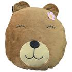 Almofada Bordada Urso Soninho Pelúcia Decoração Infantil