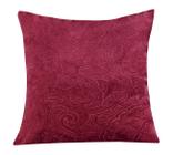 Almofada Cheia jacquard 45cm x 45 Com Ziper Ellen -Vinho