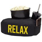 Almofada Cinema Relax Suporte Baldinho Copo Preto Amarelo